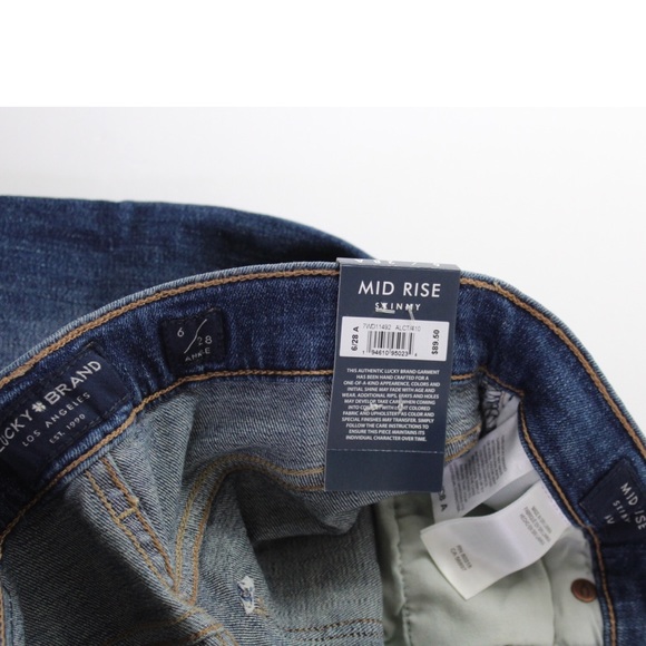 Lucky Brand NWT Ava Destroyed Midrise Skinny with Raw Hems 6/28 - Picture 12 of 12